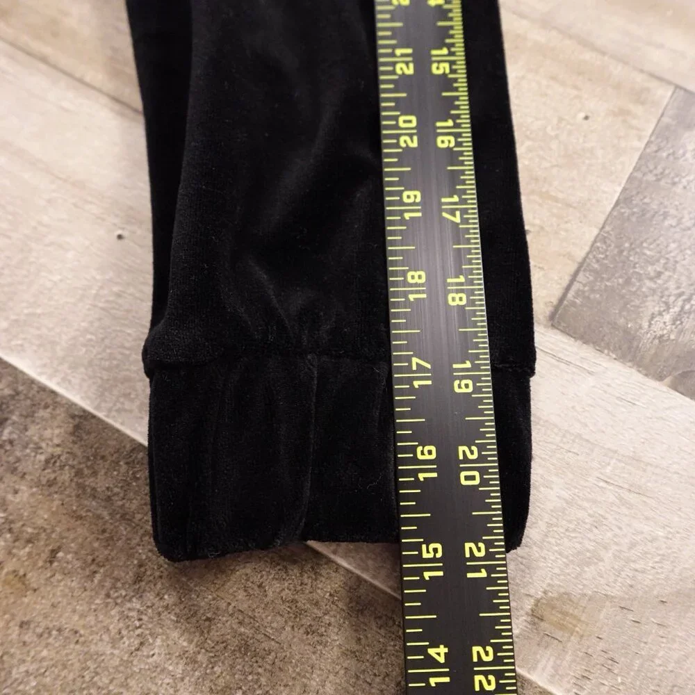 Juicy Couture‎ Girls Velour Hoodie Large Black Crown Logo Zip Up Juicy Hood